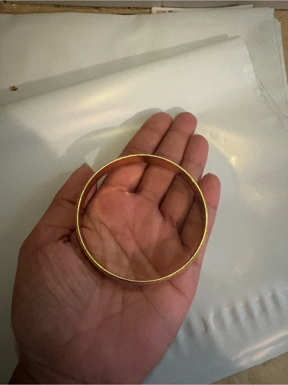 Gold vintage Monet Bangle Bracelet - Picture 5 of 5
